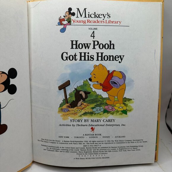 Mickeys Young Readers Library Volume 4 How Pooh Got His Honey Hardcover Book - Picture 4 of 4